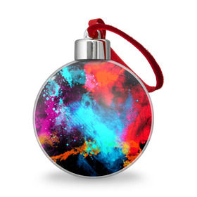 Ёлочный шар с принтом Потертости , Пластик | Диаметр: 77 мм | Тематика изображения на принте: grunge | new | арт | гранж | краска | прикольные | цветные