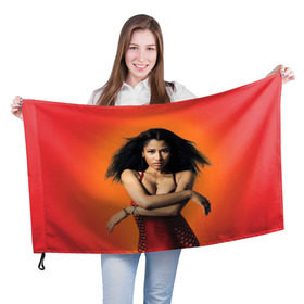 Флаг 3D с принтом Ники Минаж , 100% полиэстер | плотность ткани — 95 г/м2, размер — 67 х 109 см. Принт наносится с одной стороны | onika tanya maraj | автор исполнитель | актриса | американская | ники минаж | певица | рэпер