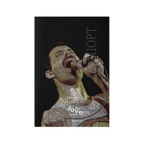 Обложка для паспорта матовая кожа с принтом Фредди Меркьюри , натуральная матовая кожа | размер 19,3 х 13,7 см; прозрачные пластиковые крепления | freddie mercury | queen. | автор песен | британский | вокалист | певец | рок группа | фредди меркьюри