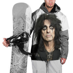 Накидка на куртку 3D с принтом Элис Купер , 100% полиэстер |  | alice cooper | vincent damon furnier | автор песен | американский | винсент дэймон фурнье | рок певец | фёрниэр | шок рокер | элис купер