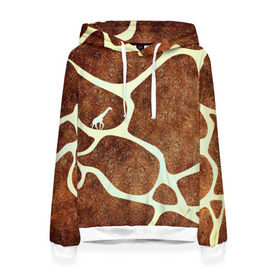 Женская толстовка 3D с принтом Жирафик , 100% полиэстер  | двухслойный капюшон со шнурком для регулировки, мягкие манжеты на рукавах и по низу толстовки, спереди карман-кенгуру с мягким внутренним слоем. | жираф | жирафик | текстуры