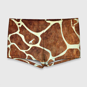 Мужские купальные плавки 3D с принтом Жирафик , Полиэстер 85%, Спандекс 15% |  | жираф | жирафик | текстуры