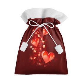 Подарочный 3D мешок с принтом Сердца , 100% полиэстер | Размер: 29*39 см | love is | девушкам | любовь | сердца