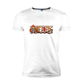 Мужская футболка премиум с принтом One Piece - logo Ace , 92% хлопок, 8% лайкра | приталенный силуэт, круглый вырез ворота, длина до линии бедра, короткий рукав | ван пис | лого | луффи | мугивара | пираты | эйс