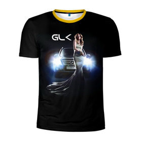 Мужская футболка 3D спортивная с принтом Mersedes GLK , 100% полиэстер с улучшенными характеристиками | приталенный силуэт, круглая горловина, широкие плечи, сужается к линии бедра | glk | mersedes | автомобиль | девушка | мерседес