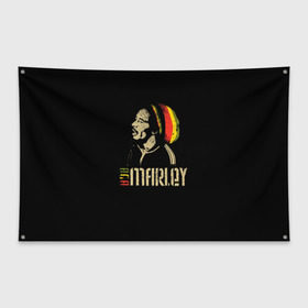 Флаг-баннер с принтом Bob Marley , 100% полиэстер | размер 67 х 109 см, плотность ткани — 95 г/м2; по краям флага есть четыре люверса для крепления | bob marley | боб марли | музыка | регги | ямайка