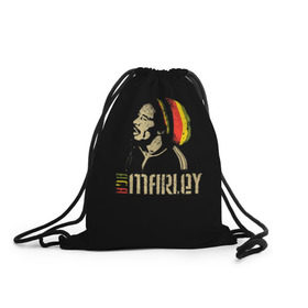 Рюкзак-мешок 3D с принтом Bob Marley , 100% полиэстер | плотность ткани — 200 г/м2, размер — 35 х 45 см; лямки — толстые шнурки, застежка на шнуровке, без карманов и подкладки | bob marley | боб марли | музыка | регги | ямайка