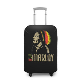 Чехол для чемодана 3D с принтом Bob Marley , 86% полиэфир, 14% спандекс | двустороннее нанесение принта, прорези для ручек и колес | bob marley | боб марли | музыка | регги | ямайка