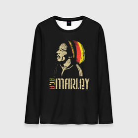 Мужской лонгслив 3D с принтом Bob Marley , 100% полиэстер | длинные рукава, круглый вырез горловины, полуприлегающий силуэт | bob marley | боб марли | музыка | регги | ямайка