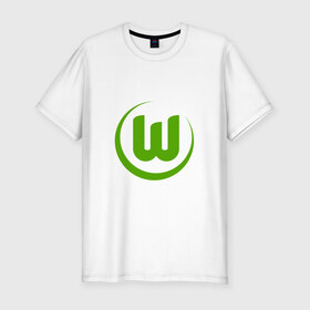 Мужская футболка премиум с принтом Вольфсбург , 92% хлопок, 8% лайкра | приталенный силуэт, круглый вырез ворота, длина до линии бедра, короткий рукав | wolfsburg | футбол