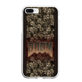 Чехол для iPhone 7Plus/8 Plus матовый с принтом Doom classik 2 , Силикон | Область печати: задняя сторона чехла, без боковых панелей | заклепки | метал | череп