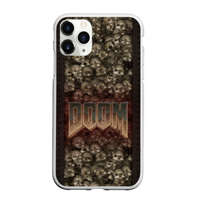 Чехол для iPhone 11 Pro Max матовый с принтом Doom classik 2 , Силикон |  | заклепки | метал | череп