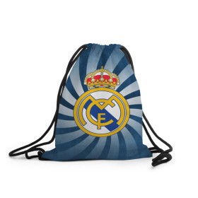 Рюкзак-мешок 3D с принтом Реал Мадрид , 100% полиэстер | плотность ткани — 200 г/м2, размер — 35 х 45 см; лямки — толстые шнурки, застежка на шнуровке, без карманов и подкладки | real madrid | реал мадрид | футбол
