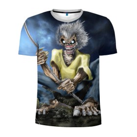 Мужская футболка 3D спортивная с принтом FISHING , 100% полиэстер с улучшенными характеристиками | приталенный силуэт, круглая горловина, широкие плечи, сужается к линии бедра | iron maiden | rock | рок | череп