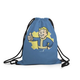 Рюкзак-мешок 3D с принтом Fallout , 100% полиэстер | плотность ткани — 200 г/м2, размер — 35 х 45 см; лямки — толстые шнурки, застежка на шнуровке, без карманов и подкладки | fallout | фалаут