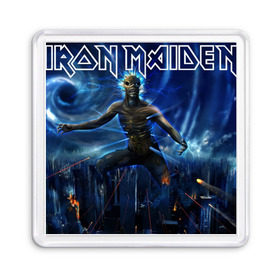 Магнит 55*55 с принтом Iron Maiden , Пластик | Размер: 65*65 мм; Размер печати: 55*55 мм | iron maiden | rock | рок | череп