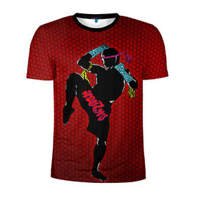 Мужская футболка 3D спортивная с принтом Muay thai 1 , 100% полиэстер с улучшенными характеристиками | приталенный силуэт, круглая горловина, широкие плечи, сужается к линии бедра | muay thai