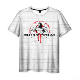 Мужская футболка 3D с принтом Muay thai 7 , 100% полиэфир | прямой крой, круглый вырез горловины, длина до линии бедер | muay thai