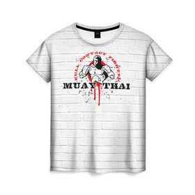 Женская футболка 3D с принтом Muay thai 7 , 100% полиэфир ( синтетическое хлопкоподобное полотно) | прямой крой, круглый вырез горловины, длина до линии бедер | muay thai