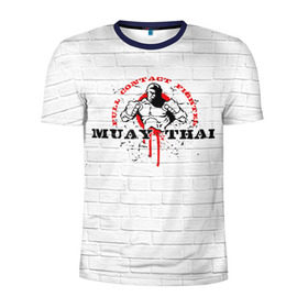 Мужская футболка 3D спортивная с принтом Muay thai 7 , 100% полиэстер с улучшенными характеристиками | приталенный силуэт, круглая горловина, широкие плечи, сужается к линии бедра | muay thai