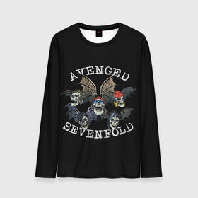 Мужской лонгслив 3D с принтом Avenged Sevenfold , 100% полиэстер | длинные рукава, круглый вырез горловины, полуприлегающий силуэт | Тематика изображения на принте: avenged sevenfold