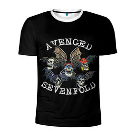 Мужская футболка 3D спортивная с принтом Avenged Sevenfold , 100% полиэстер с улучшенными характеристиками | приталенный силуэт, круглая горловина, широкие плечи, сужается к линии бедра | avenged sevenfold