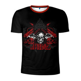 Мужская футболка 3D спортивная с принтом Avenged Sevenfold , 100% полиэстер с улучшенными характеристиками | приталенный силуэт, круглая горловина, широкие плечи, сужается к линии бедра | avenged sevenfold