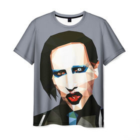 Мужская футболка 3D с принтом Mаrilyn Manson , 100% полиэфир | прямой крой, круглый вырез горловины, длина до линии бедер | Тематика изображения на принте: mаrilyn manson
