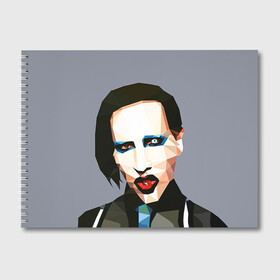 Альбом для рисования с принтом Mаrilyn Manson , 100% бумага
 | матовая бумага, плотность 200 мг. | Тематика изображения на принте: mаrilyn manson