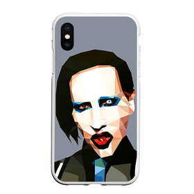 Чехол для iPhone XS Max матовый с принтом Mаrilyn Manson , Силикон | Область печати: задняя сторона чехла, без боковых панелей | Тематика изображения на принте: mаrilyn manson