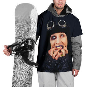 Накидка на куртку 3D с принтом Mаrilyn Manson , 100% полиэстер |  | Тематика изображения на принте: mаrilyn manson