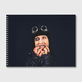 Альбом для рисования с принтом Mаrilyn Manson , 100% бумага
 | матовая бумага, плотность 200 мг. | mаrilyn manson