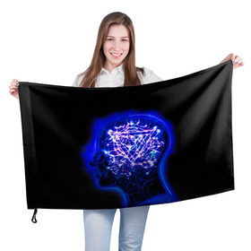 Флаг 3D с принтом Enter Shikari , 100% полиэстер | плотность ткани — 95 г/м2, размер — 67 х 109 см. Принт наносится с одной стороны | Тематика изображения на принте: enter shikari