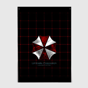 Постер с принтом Umbrella Corporation - 2 , 100% бумага
 | бумага, плотность 150 мг. Матовая, но за счет высокого коэффициента гладкости имеет небольшой блеск и дает на свету блики, но в отличии от глянцевой бумаги не покрыта лаком | resident evil | зомби