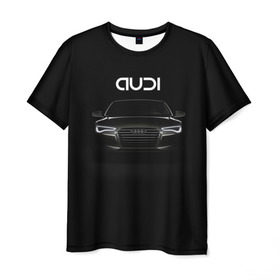 Мужская футболка 3D с принтом AUDI , 100% полиэфир | прямой крой, круглый вырез горловины, длина до линии бедер | audi | авто | автомобиль | ауди