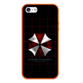 Чехол для iPhone 5/5S матовый с принтом Umbrella Corporation - 2 , Силикон | Область печати: задняя сторона чехла, без боковых панелей | 