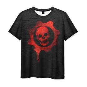 Мужская футболка 3D с принтом Gears of War , 100% полиэфир | прямой крой, круглый вырез горловины, длина до линии бедер | gears of war | игра