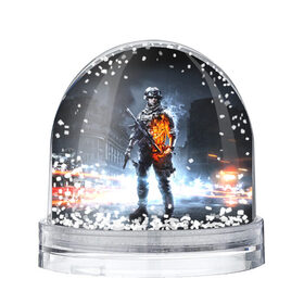 Снежный шар с принтом Battlefield , Пластик | Изображение внутри шара печатается на глянцевой фотобумаге с двух сторон | 3 | battlefield | батла | игра