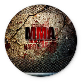 Коврик круглый с принтом MMA , резина и полиэстер | круглая форма, изображение наносится на всю лицевую часть | judo | mma | ufc | борьба | единоборства