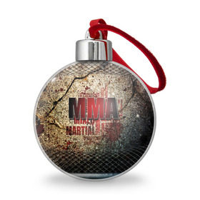 Ёлочный шар с принтом MMA , Пластик | Диаметр: 77 мм | judo | mma | ufc | борьба | единоборства