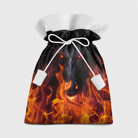 Подарочный 3D мешок с принтом Devil , 100% полиэстер | Размер: 29*39 см | devil | дьявол | монстр | огонь | ужас