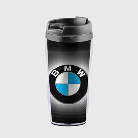 Термокружка-непроливайка с принтом BMW , внутренняя часть — пищевой пластик, наружная часть — прозрачный пластик, между ними — полиграфическая вставка с рисунком | объем — 350 мл, герметичная крышка | bmw | бмв | лого | логотип