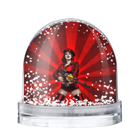 Водяной шар с принтом Red alert , Пластик | Изображение внутри шара печатается на глянцевой фотобумаге с двух сторон | девушка | оружие | снайпер | ссср