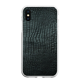 Чехол для iPhone XS Max матовый с принтом Кожа крокодила , Силикон | Область печати: задняя сторона чехла, без боковых панелей | Тематика изображения на принте: кожа | кожа крокодила