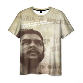 Мужская футболка 3D с принтом Че Гевара , 100% полиэфир | прямой крой, круглый вырез горловины, длина до линии бедер | о.м.с.к. | че | че гевара