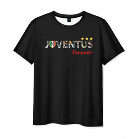 Мужская футболка 3D с принтом JUVENTUS , 100% полиэфир | прямой крой, круглый вырез горловины, длина до линии бедер | juventus | италия | футбол | ювентус