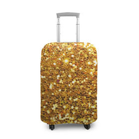 Чехол для чемодана 3D с принтом Золотое мерцание , 86% полиэфир, 14% спандекс | двустороннее нанесение принта, прорези для ручек и колес | зеркала | золотая россыпь | золото | золотое | мерцание | свет | яркий