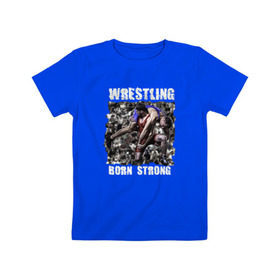 Детская футболка хлопок с принтом Wrestling 3 , 100% хлопок | круглый вырез горловины, полуприлегающий силуэт, длина до линии бедер | рестлинг