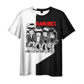 Мужская футболка 3D с принтом Ramones 1 , 100% полиэфир | прямой крой, круглый вырез горловины, длина до линии бедер | joey ramone | punk | джоуи рамон | панк | рамонез | рамонес