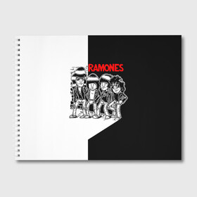 Альбом для рисования с принтом Ramones 1 , 100% бумага
 | матовая бумага, плотность 200 мг. | joey ramone | punk | джоуи рамон | панк | рамонез | рамонес